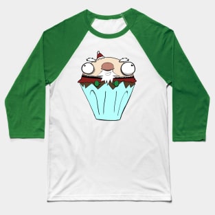 Santa Cupcake Baseball T-Shirt